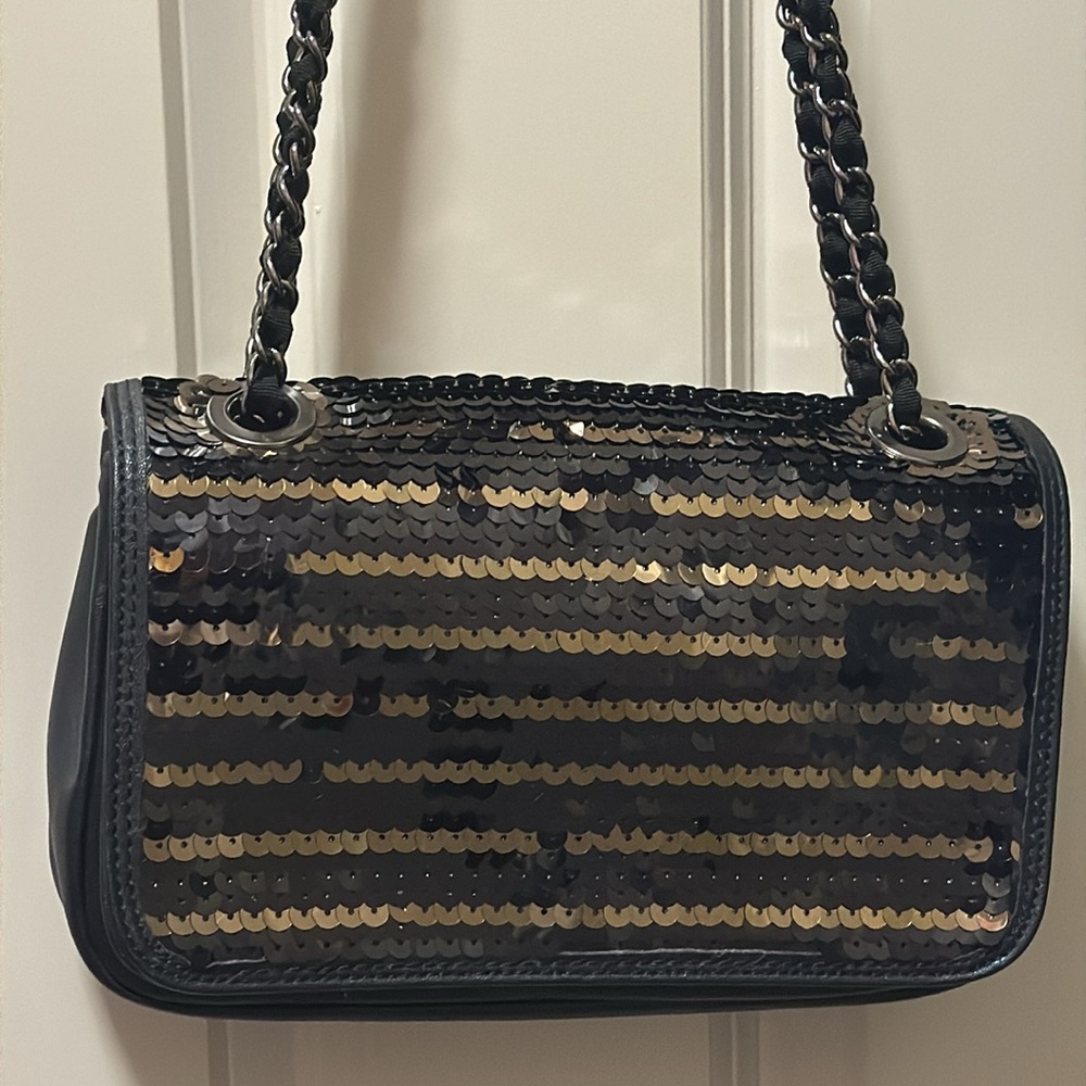 Nine West Women's Black and Gold Clutch OS EUC - Picture 2 of 16